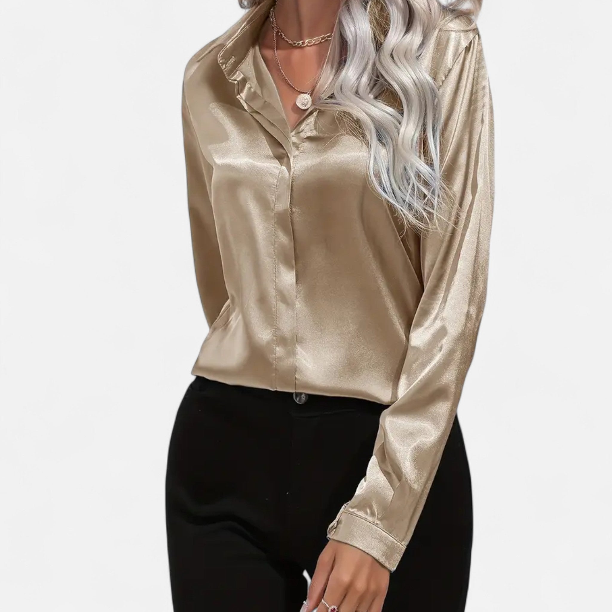 Montrose Chique | Women’s Elegant Satin-Finish Blouse