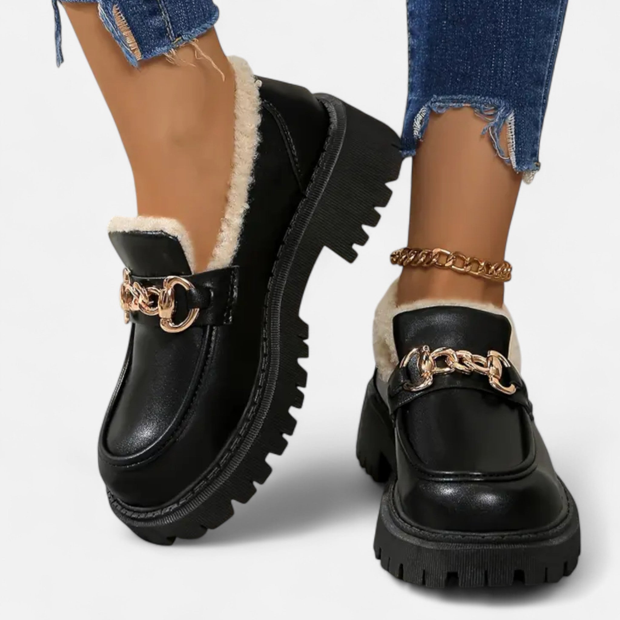 Montrose Chique | Women’s Oxford Shoes with Faux Fur