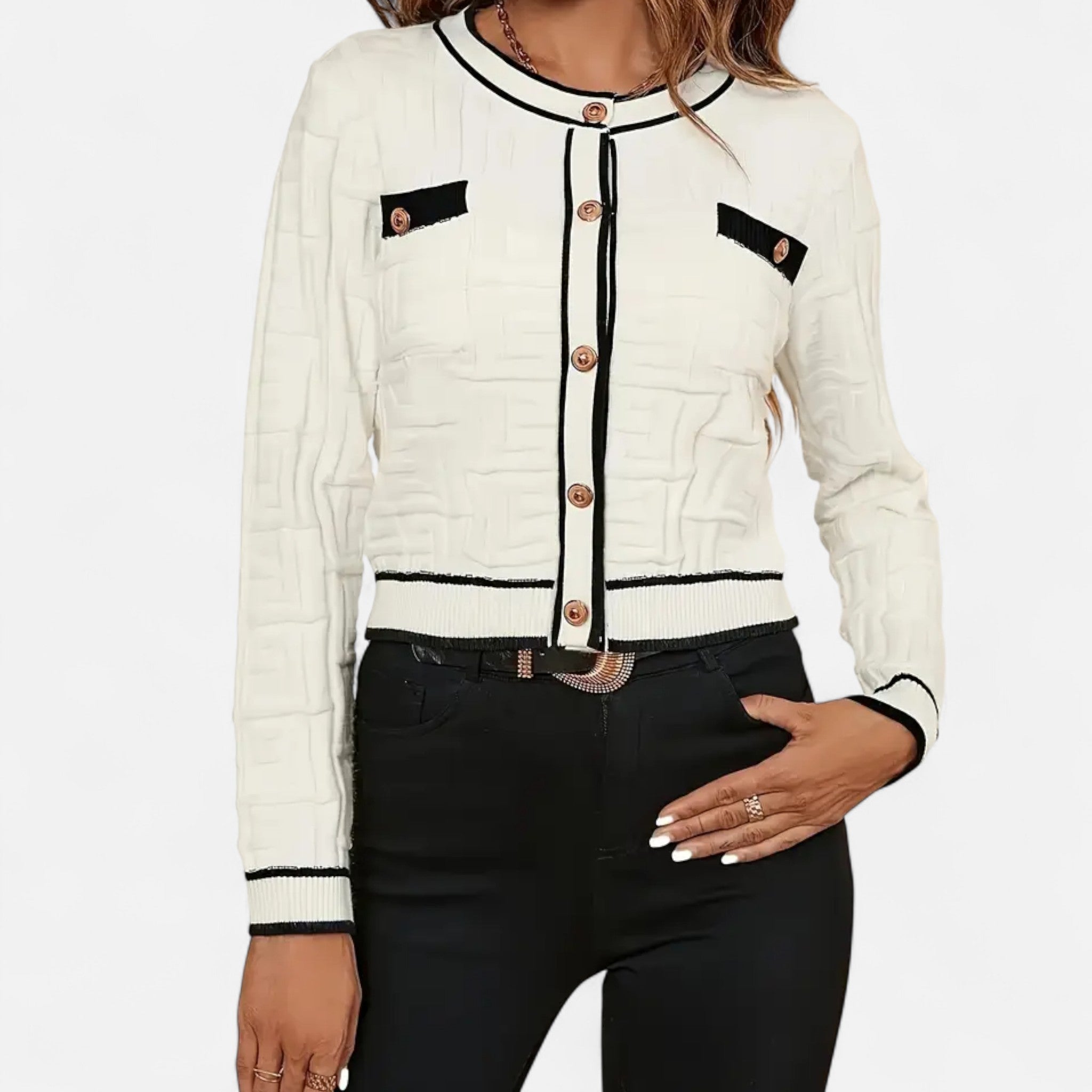 Montrose Chique | Women’s Slim-Fit Striped Cardigan