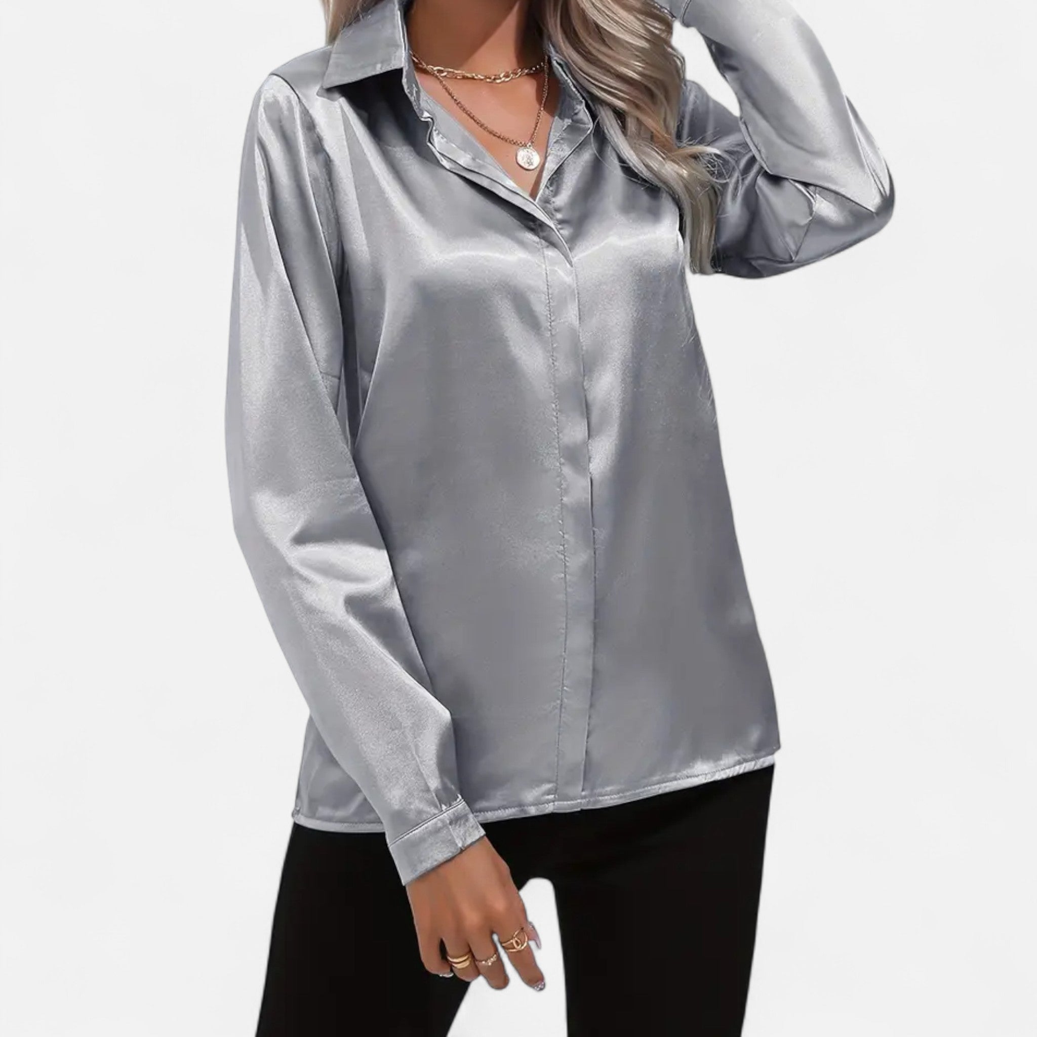 Montrose Chique | Women’s Elegant Satin-Finish Blouse
