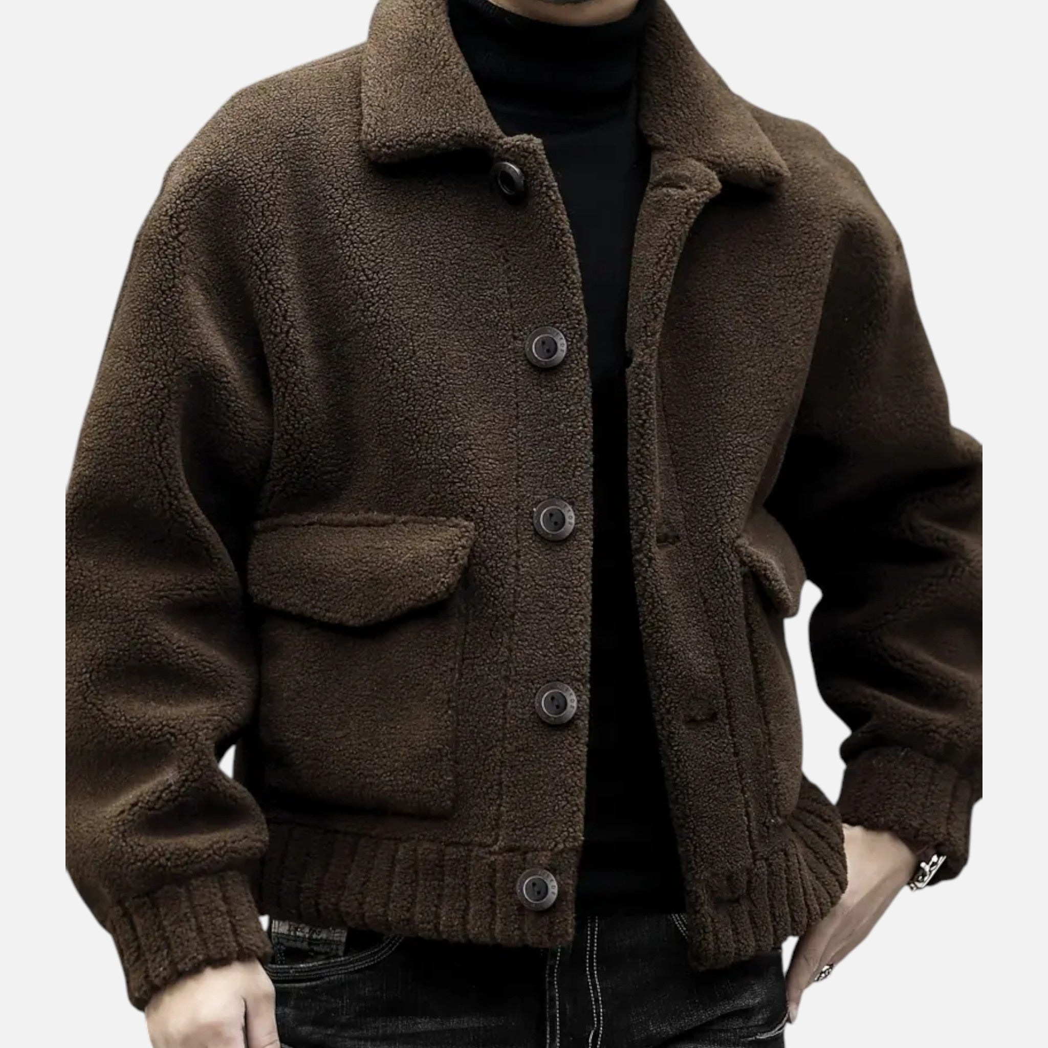 Montrose Chique | Men’s Faux Fur Button Jacket
