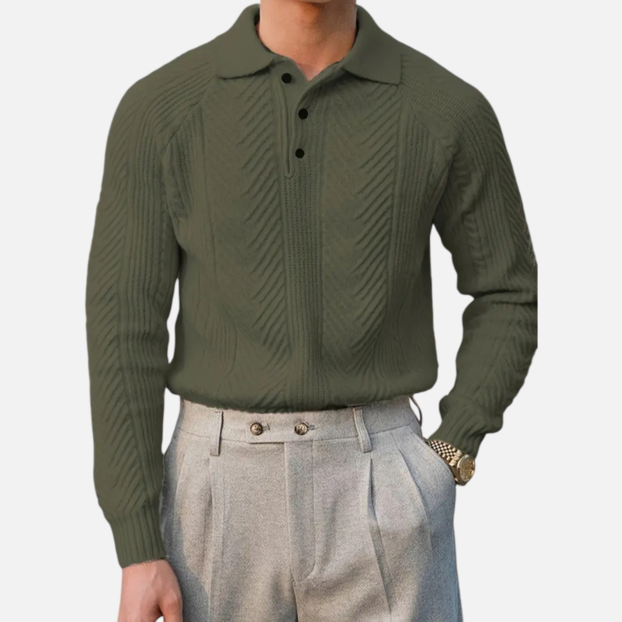 Montrose Chique | Men’s Retro Cable Knit Shirt