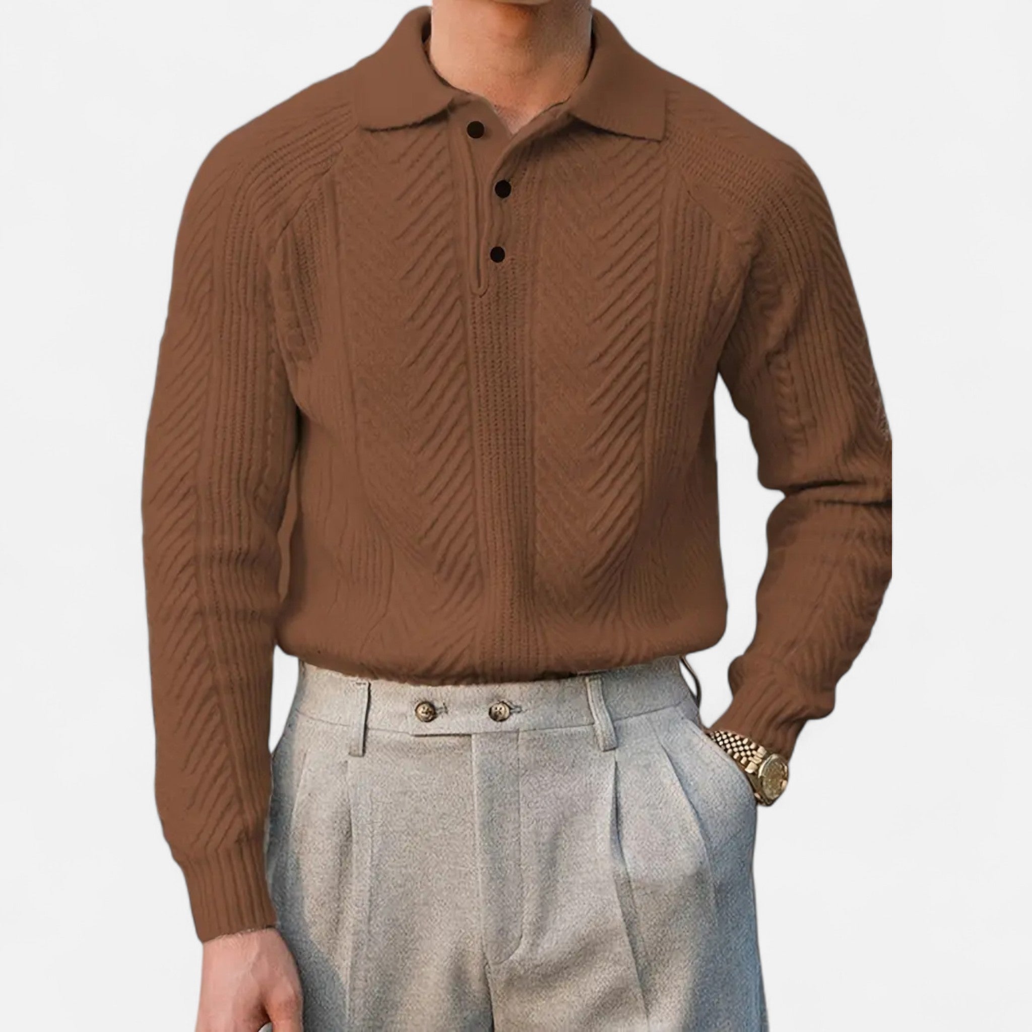 Montrose Chique | Men’s Retro Cable Knit Shirt