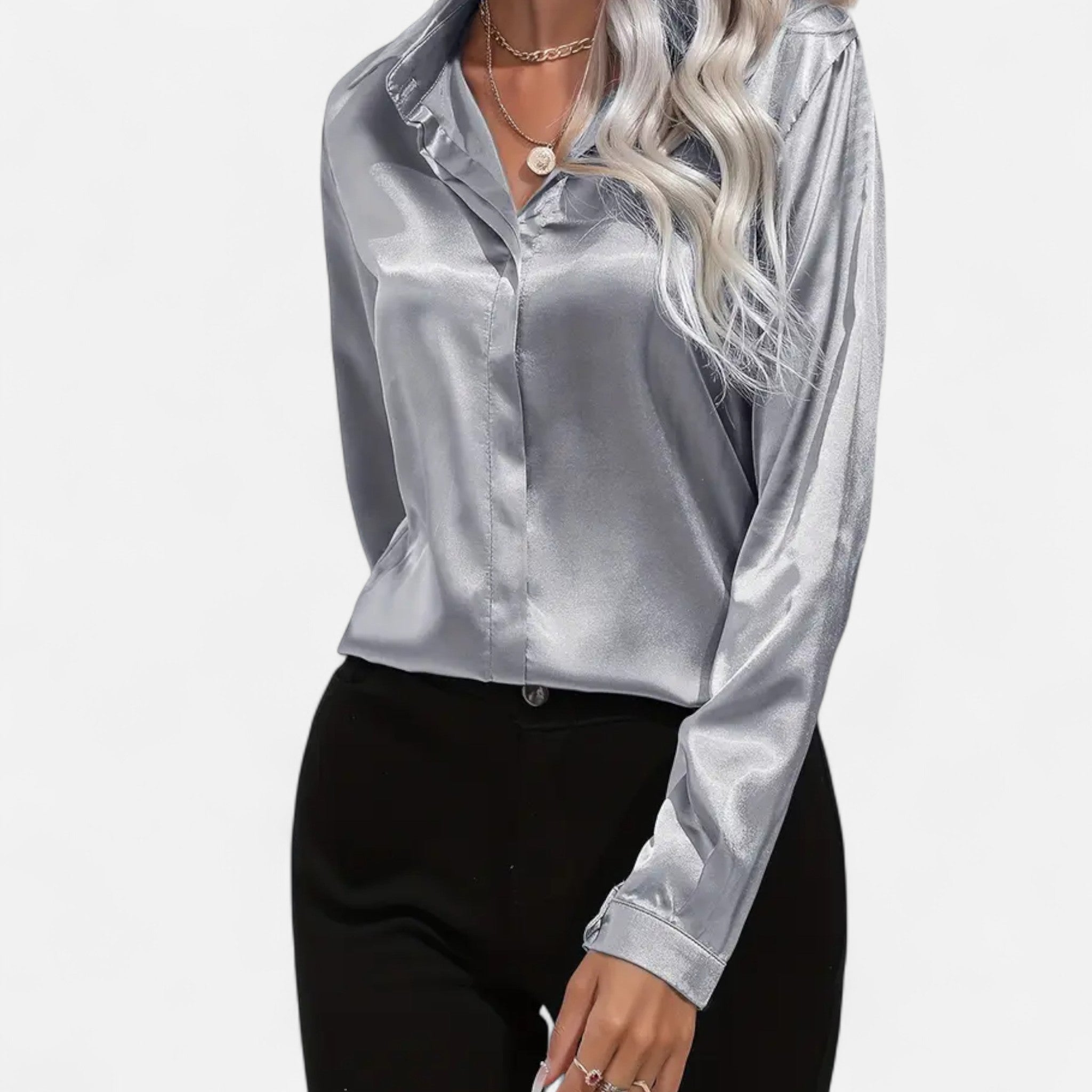 Montrose Chique | Women’s Elegant Satin-Finish Blouse