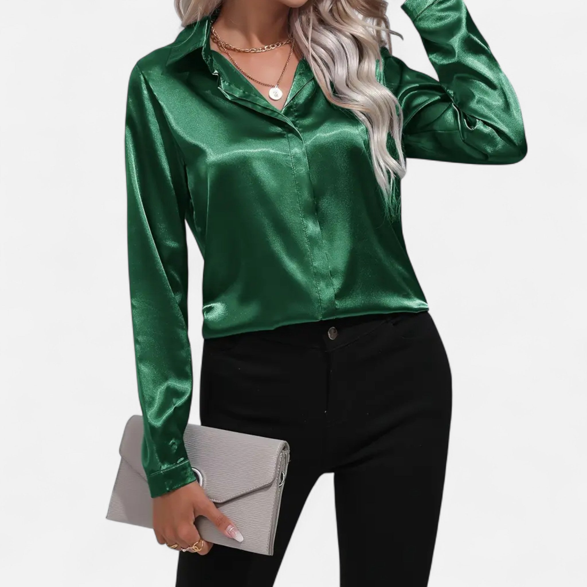 Montrose Chique | Women’s Elegant Satin-Finish Blouse