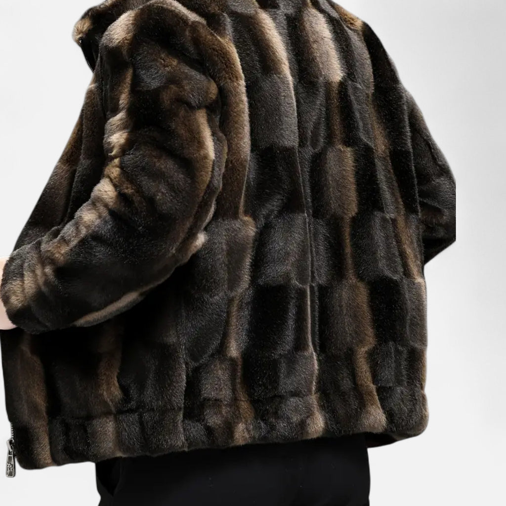 Montrose Chique | Men’s Heritage Zipper Faux Fur Jacket