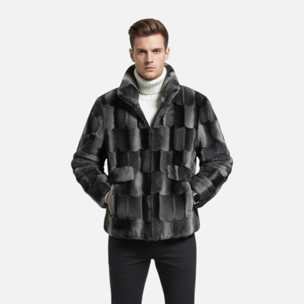 Montrose Chique | Men’s Heritage Zipper Faux Fur Jacket