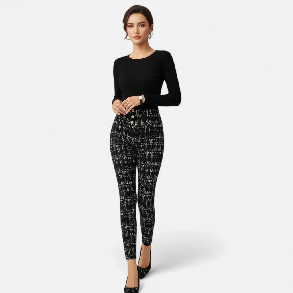 Montrose Chique | Women’s Elegant Plaid Stretch Pants