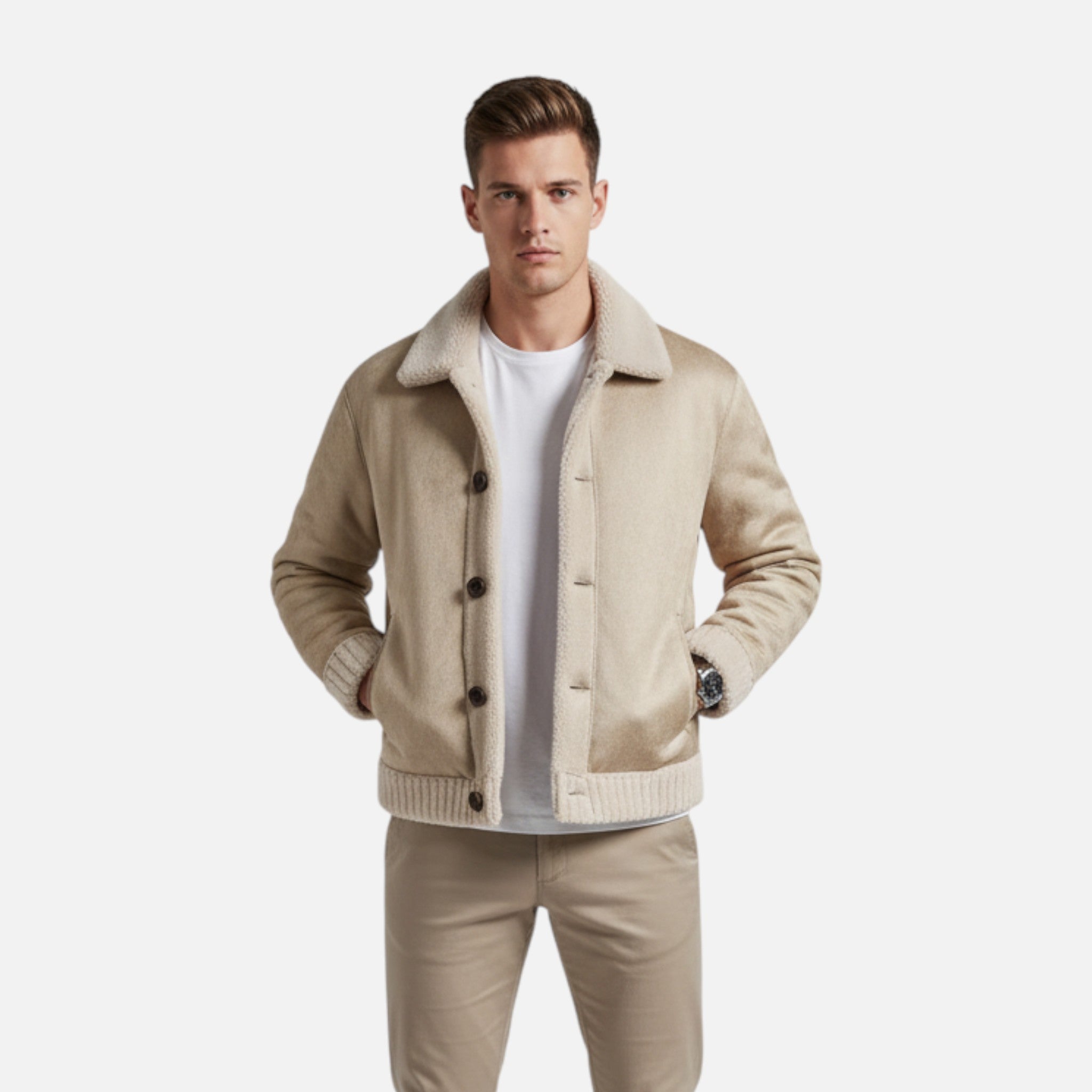 Montrose Chique | Men’s Faux Fur Button Jacket