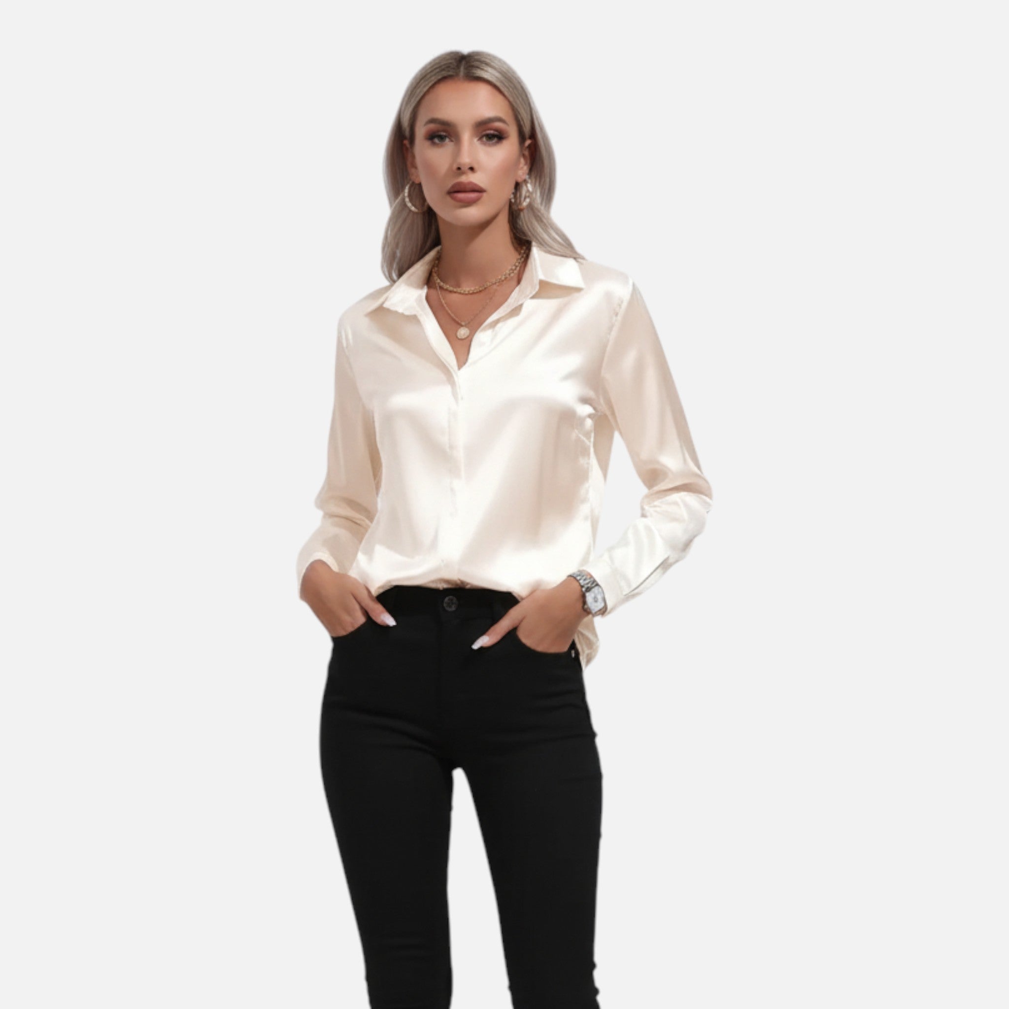 Montrose Chique | Women’s Elegant Satin-Finish Blouse