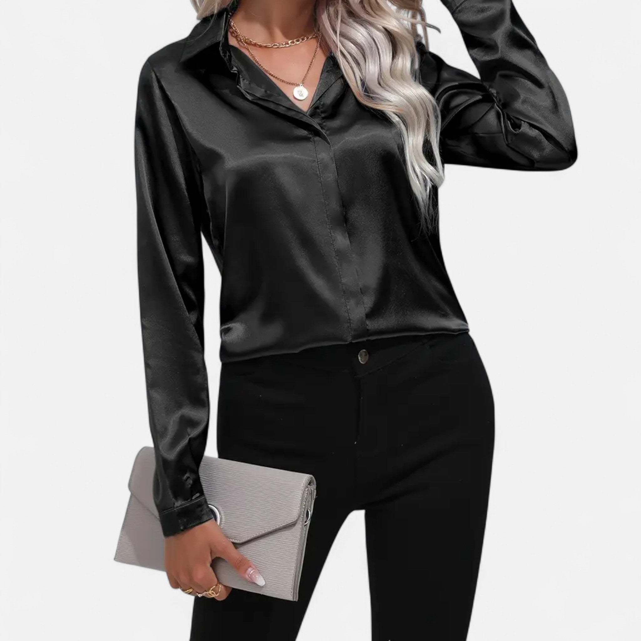 Montrose Chique | Women’s Elegant Satin-Finish Blouse