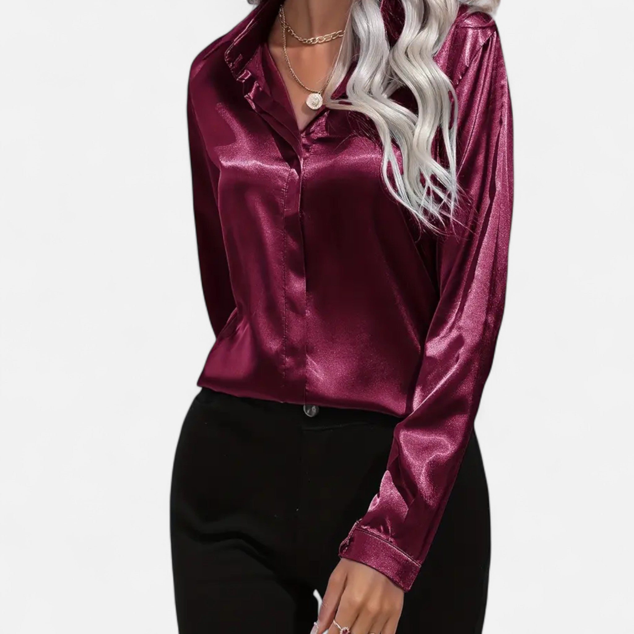 Montrose Chique | Women’s Elegant Satin-Finish Blouse