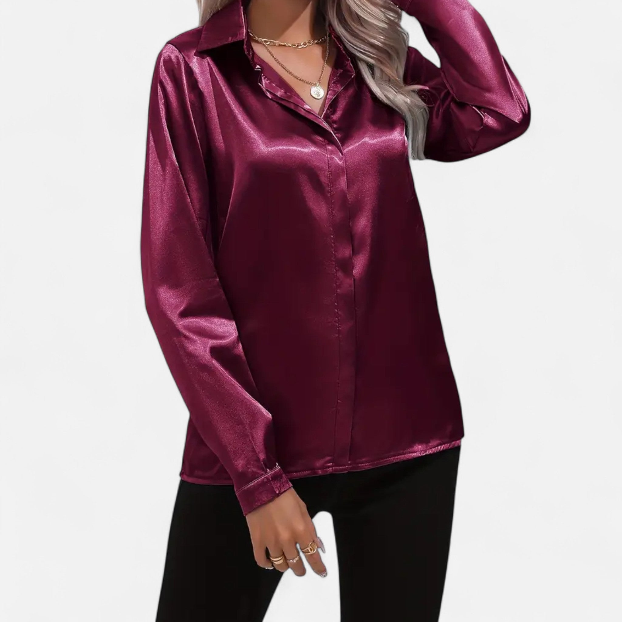 Montrose Chique | Women’s Elegant Satin-Finish Blouse