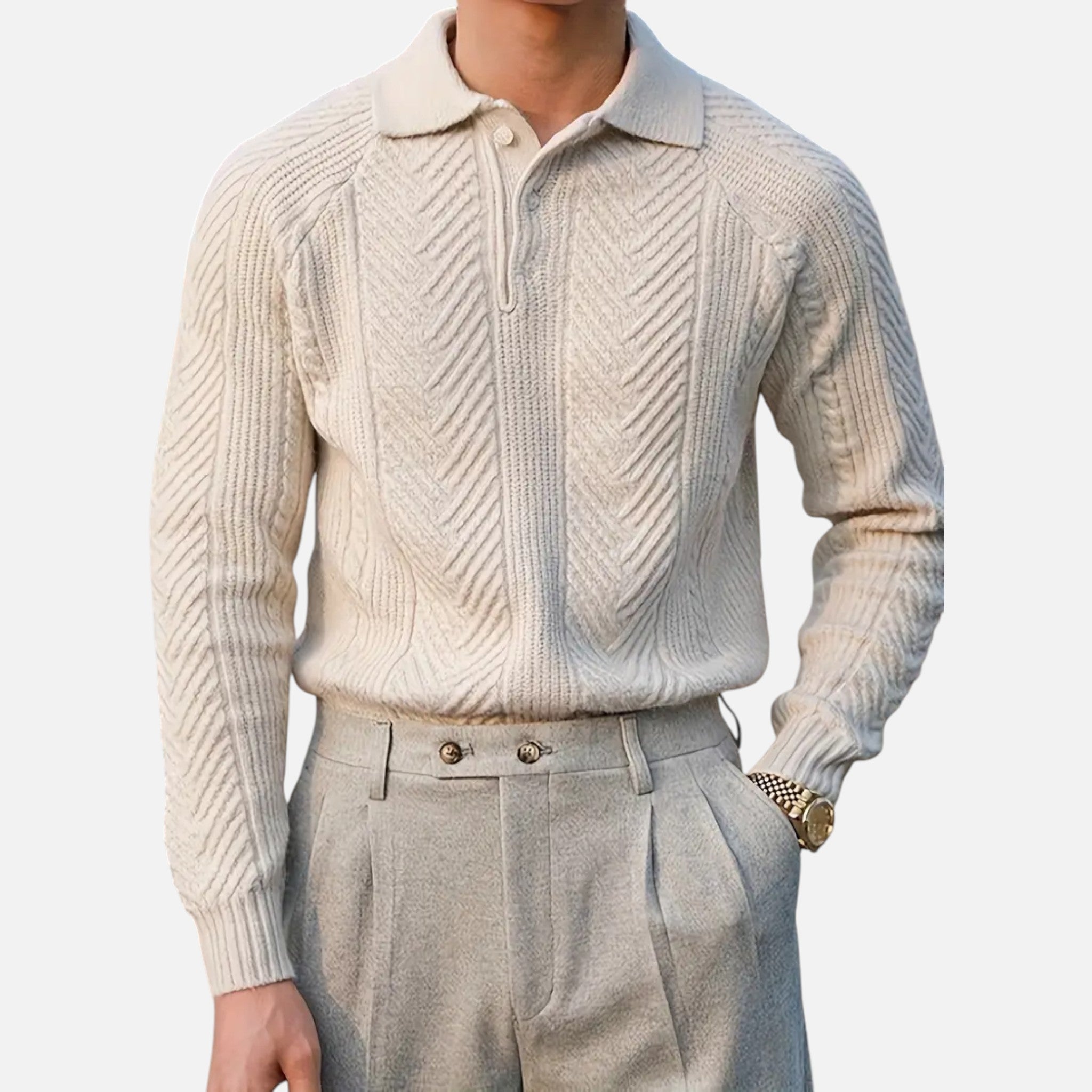 Montrose Chique | Men’s Retro Cable Knit Shirt