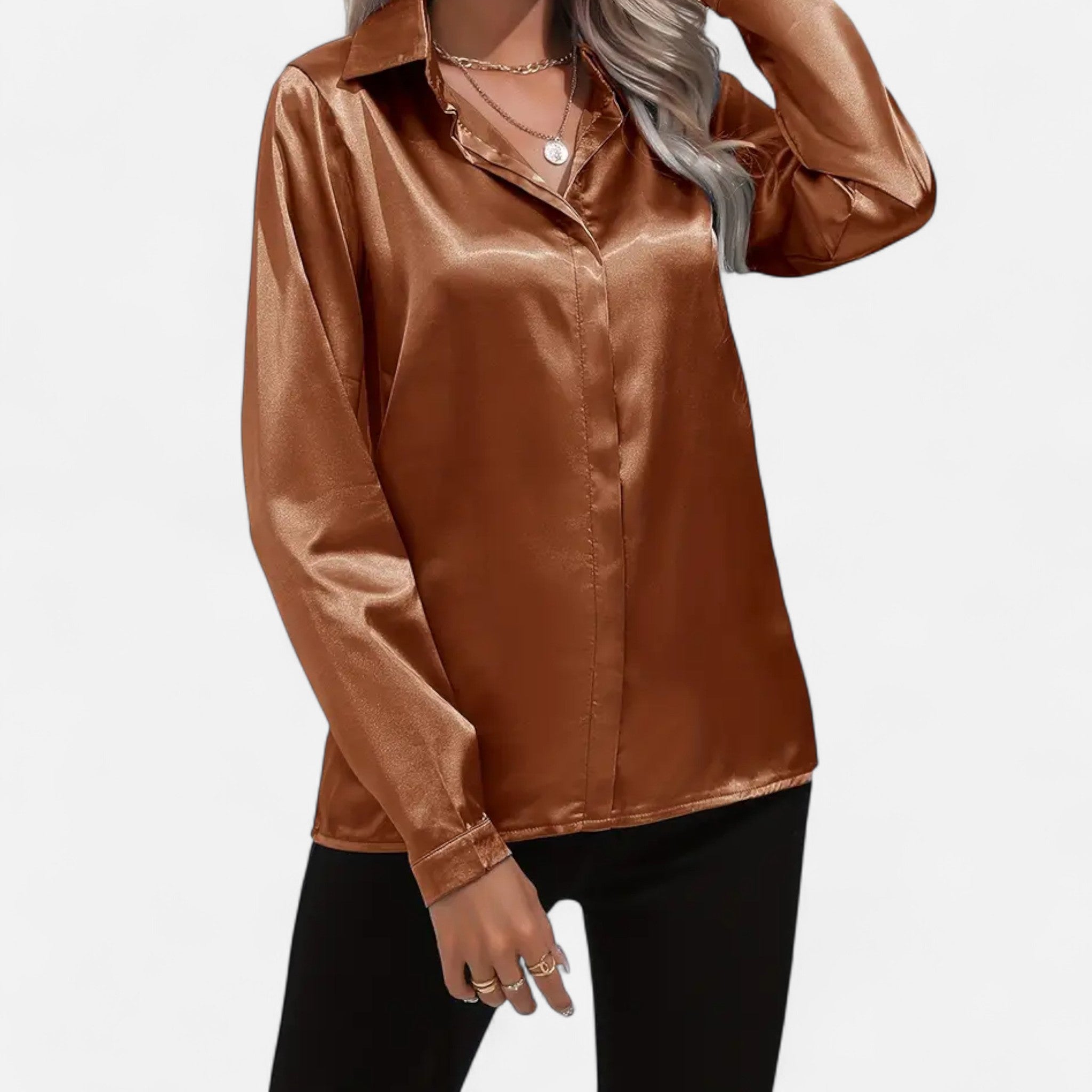Montrose Chique | Women’s Elegant Satin-Finish Blouse