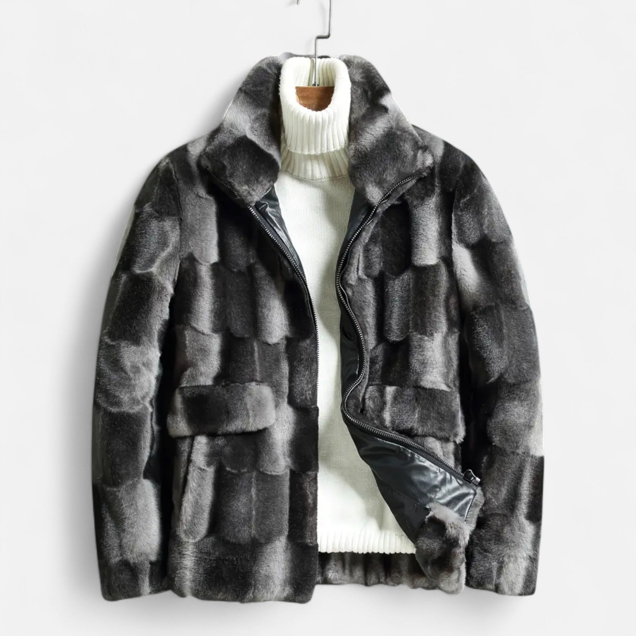 Montrose Chique | Men’s Heritage Zipper Faux Fur Jacket