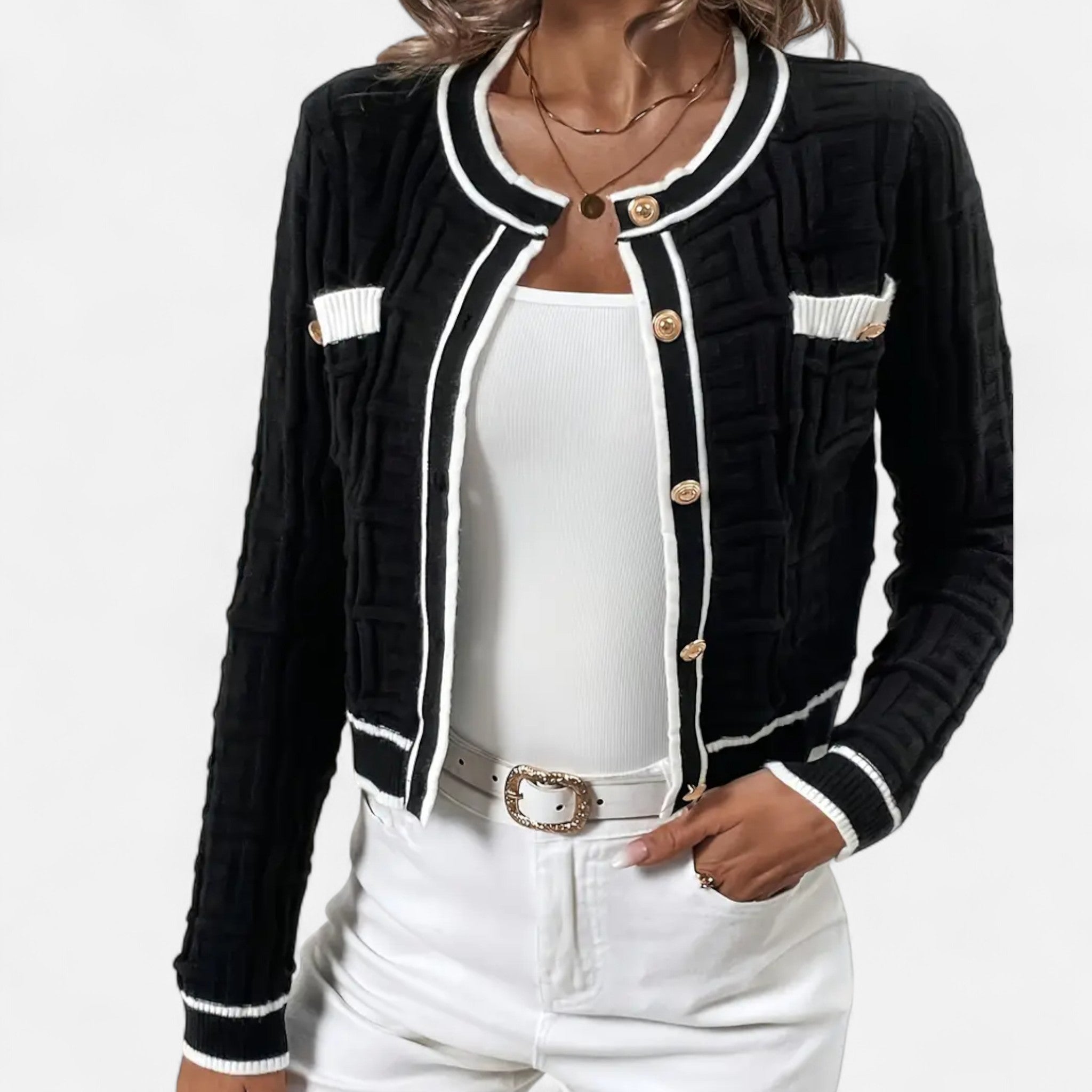 Montrose Chique | Women’s Slim-Fit Striped Cardigan