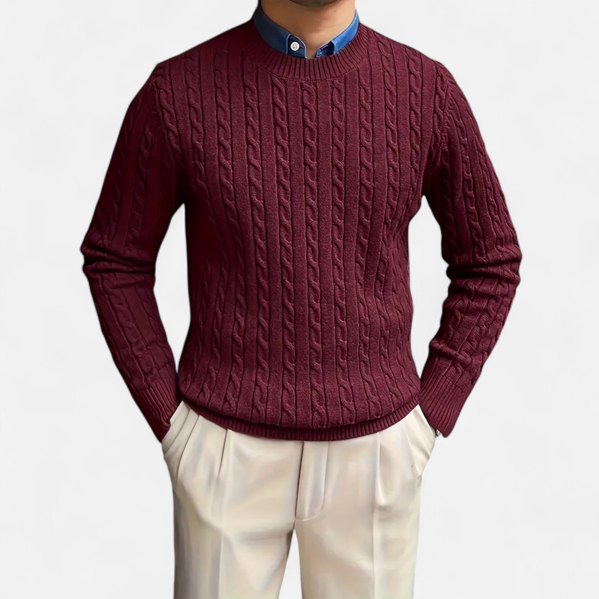 Montrose Chique | Men’s Classic Red Knit Sweater